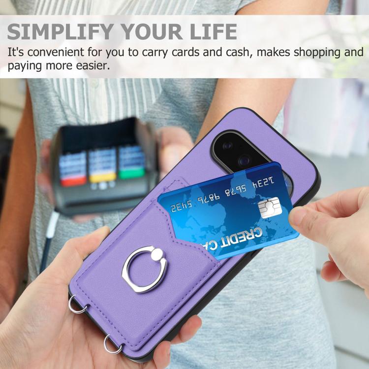 For Google Pixel 10 Pro XL R20 Ring Card Holder Phone Case