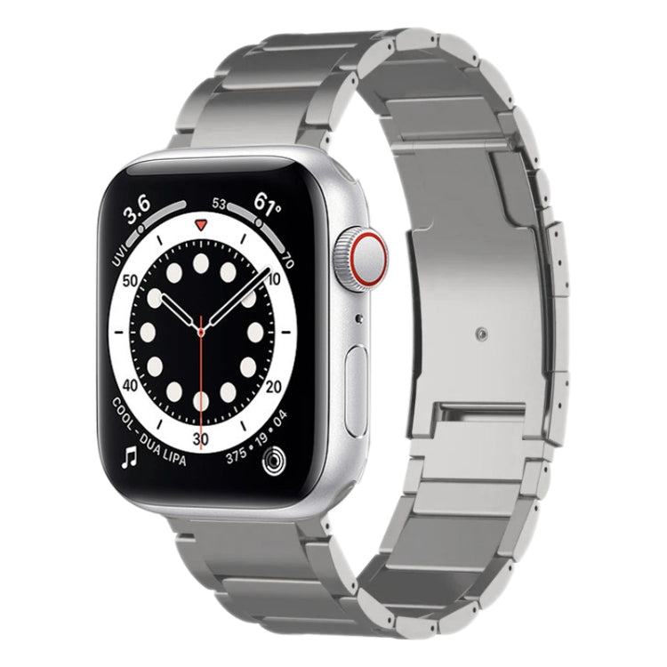 For Apple Watch SE 44mm Titanium Metal Watch Band