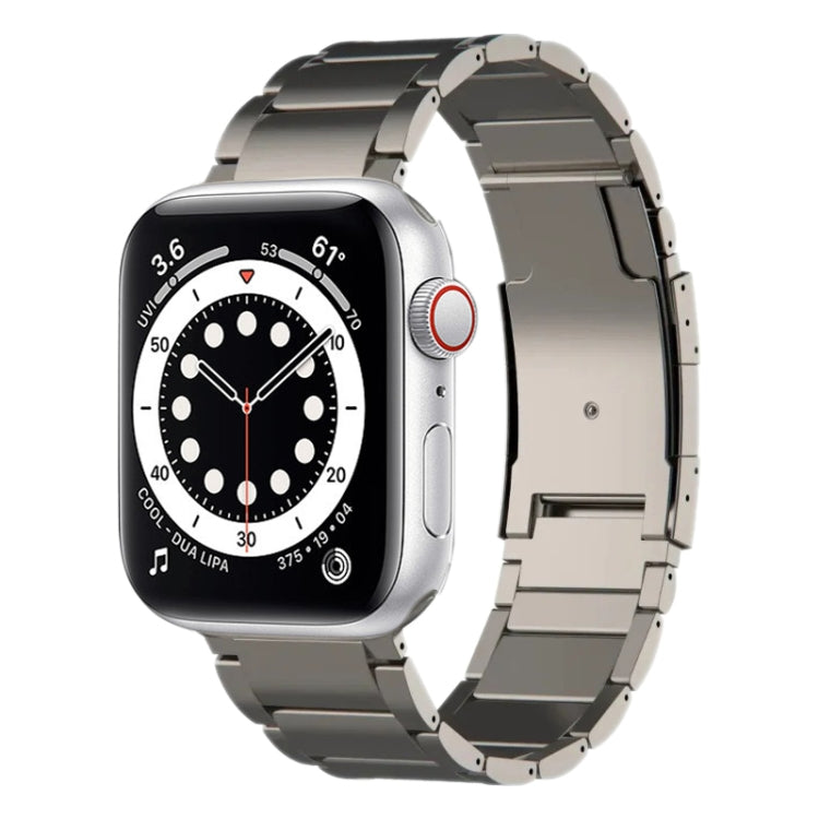 For Apple Watch SE 44mm Titanium Metal Watch Band