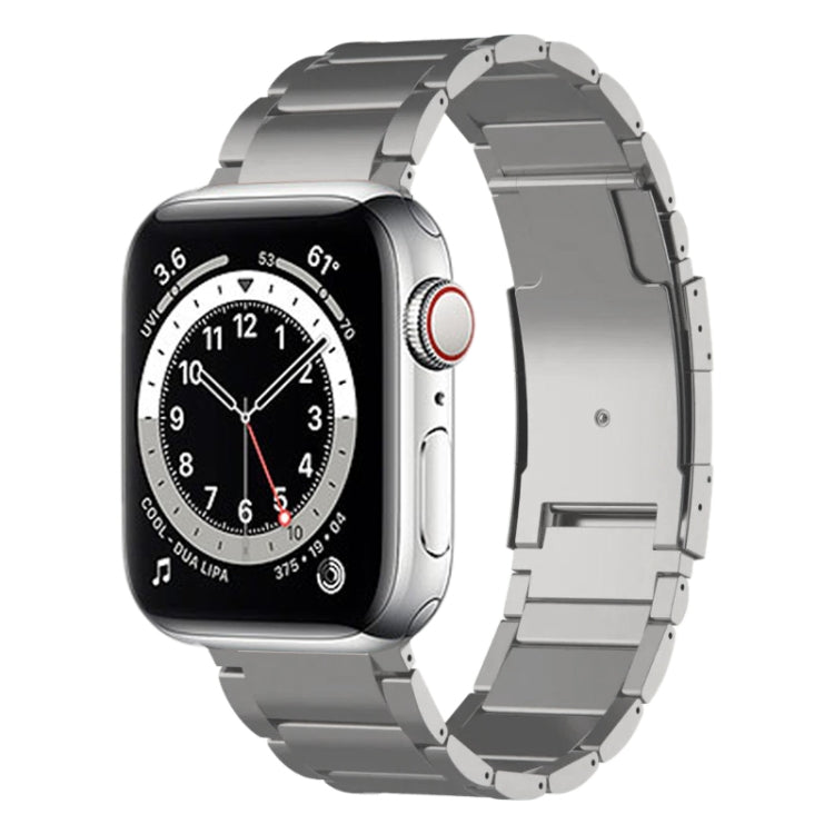 For Apple Watch Series 6 44mm Titanium Metal Watch Band