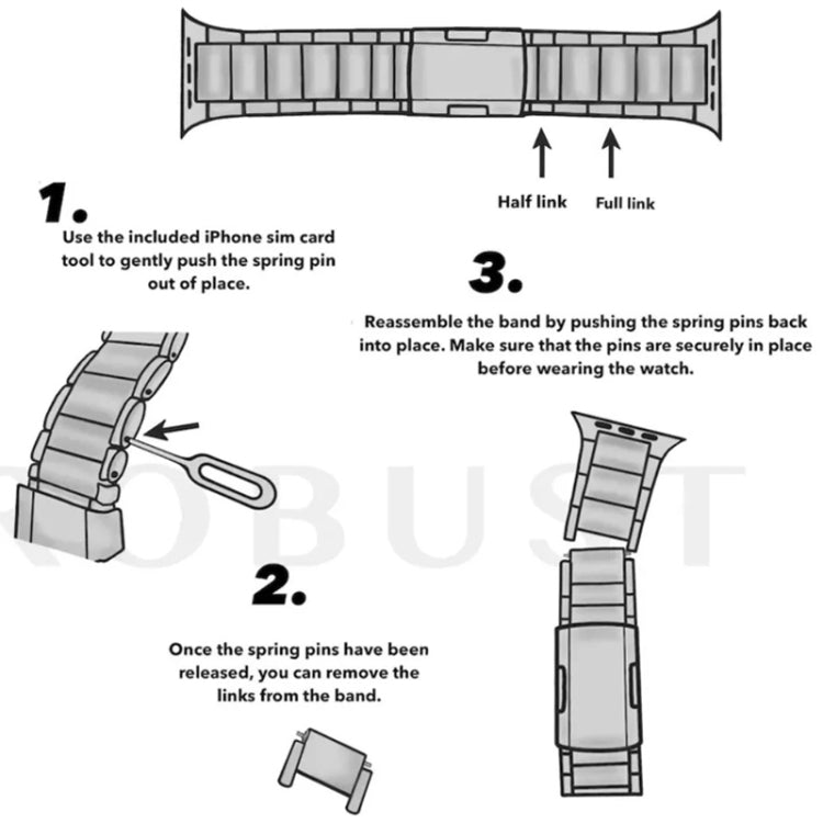 For Apple Watch Series 9 45mm Titanium Metal Watch Band