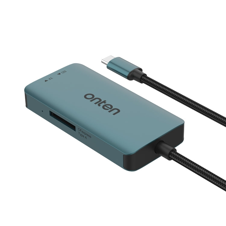 Onten C12 3 in 1 USB-C / Type-C to CFepress Type-A & SD & TF Card Reader - Pine Green