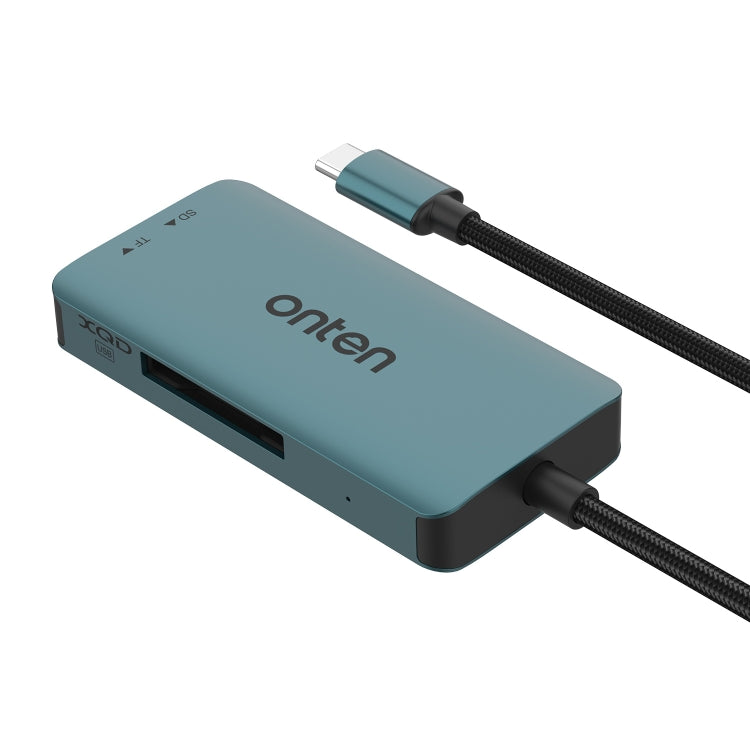 Onten C13 3 in 1 USB-C / Type-C to XQD & SD & TF Card Reader - Pine Green