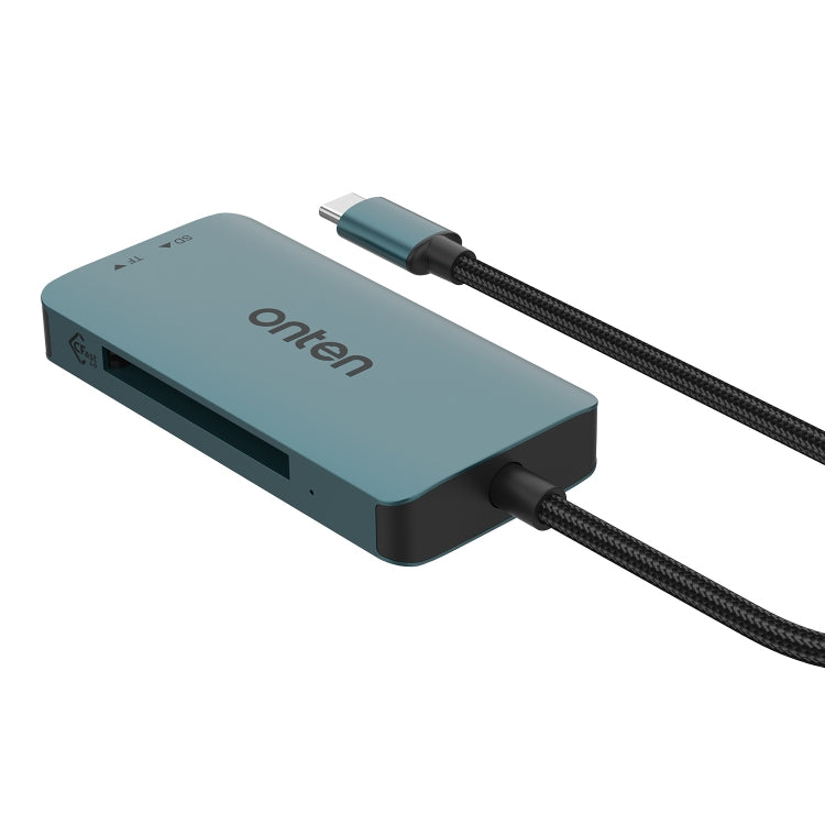 Onten C15 3 in 1 USB-C / Type-C to CFast 2.0 & SD & TF Card Reader - Pine Green