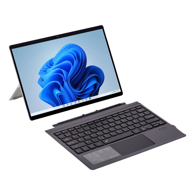 1089DC-PT Portuguese Backlit Magnetic Bluetooth 3.0 Keyboard for Microsoft Surface Pro 7 / 6 / 2017 / 4 / 3 - Grey