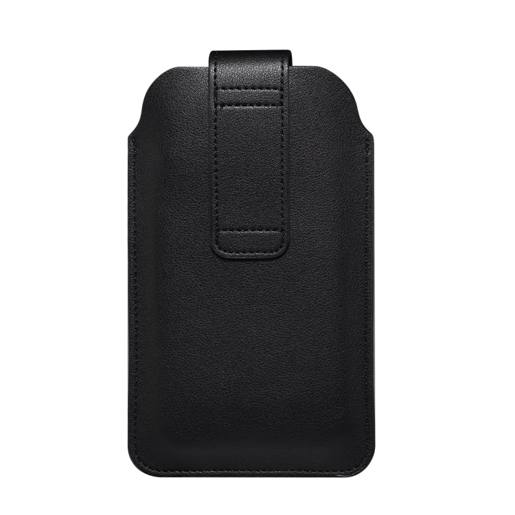 For 6.7-6.9inch Universal Ultra-Thin Wear-resistant Waist Bag Leather Phone Case