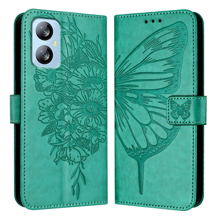 For Blackview A52 Embossed Butterfly Leather Phone Case