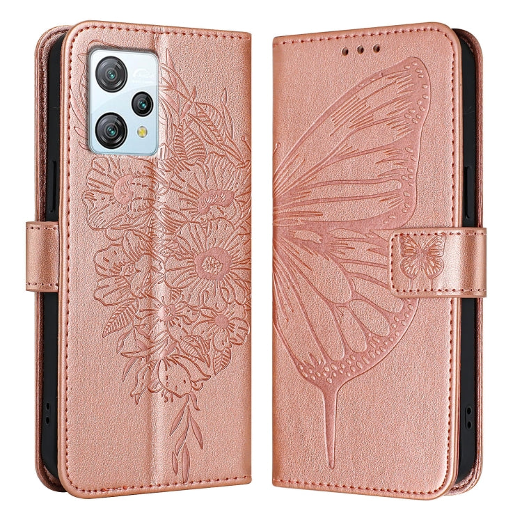 For Blackview A53 Embossed Butterfly Leather Phone Case