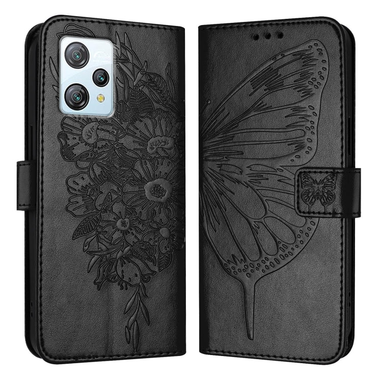 For Blackview A53 Embossed Butterfly Leather Phone Case
