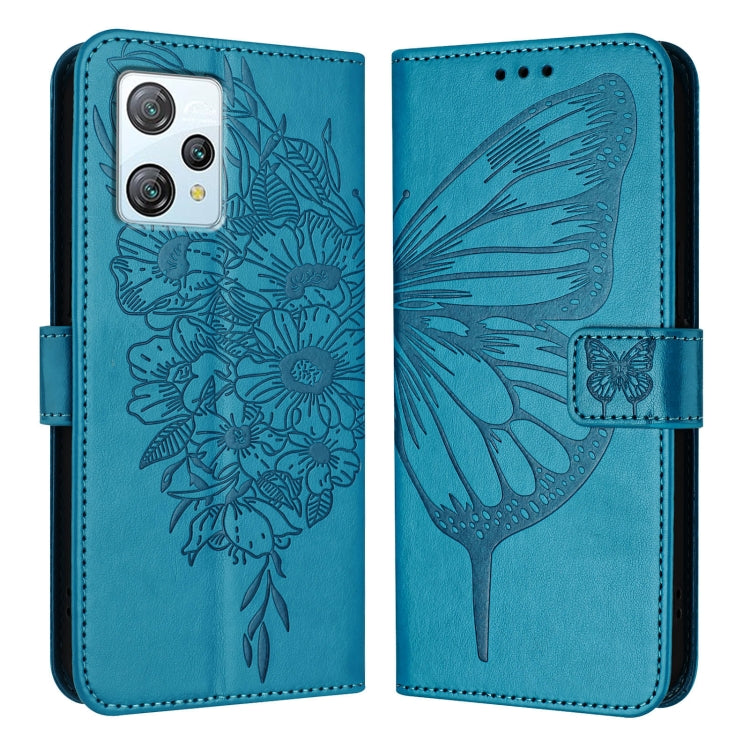 For Blackview A53 Embossed Butterfly Leather Phone Case