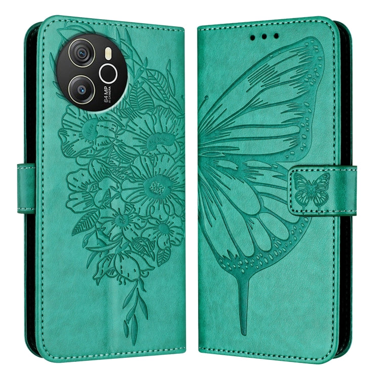 For Blackview Shark 8 Embossed Butterfly Leather Phone Case