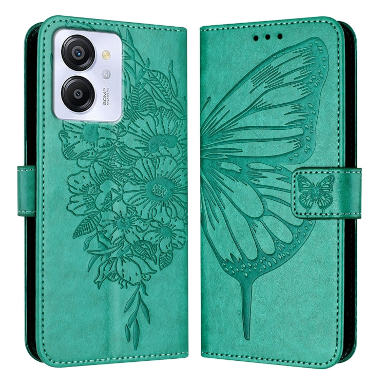 For Blackview Color 8 Embossed Butterfly Leather Phone Case