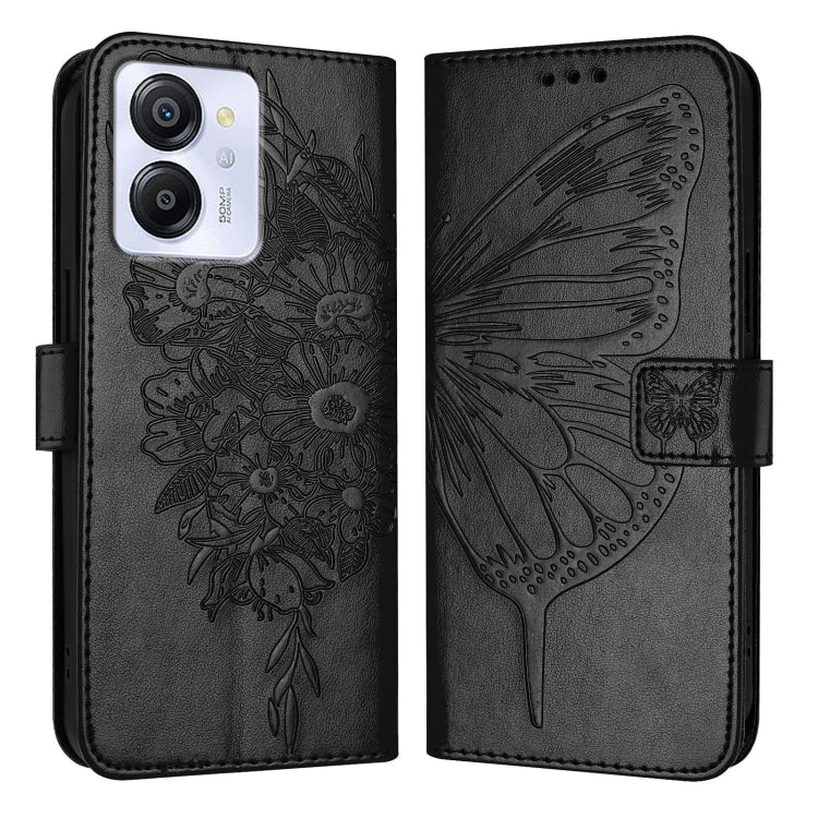 For Blackview Color 8 Embossed Butterfly Leather Phone Case