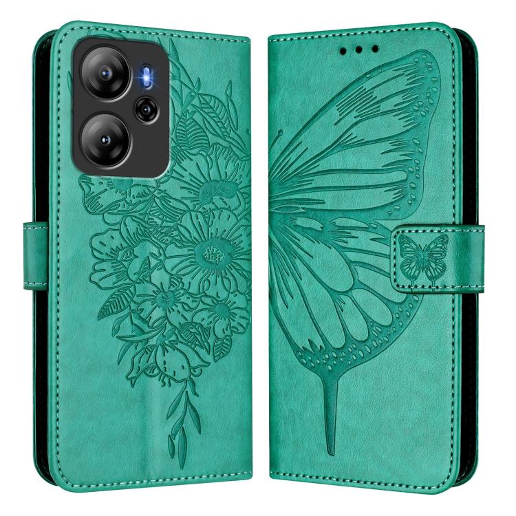 For Blackview Oscal Tiger 13 Embossed Butterfly Leather Phone Case