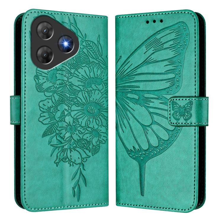 For Blackview Oscal Flat 2 / 2C Embossed Butterfly Leather Phone Case