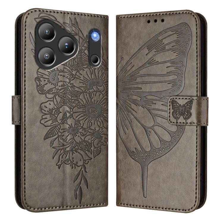 For Blackview Wave 7C Embossed Butterfly Leather Phone Case