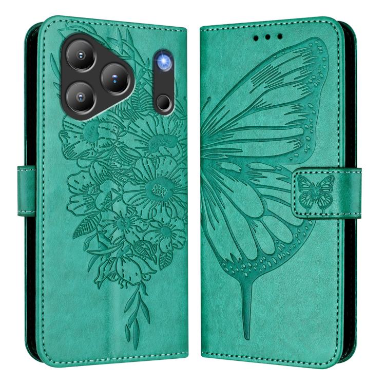For Blackview Wave 7C Embossed Butterfly Leather Phone Case