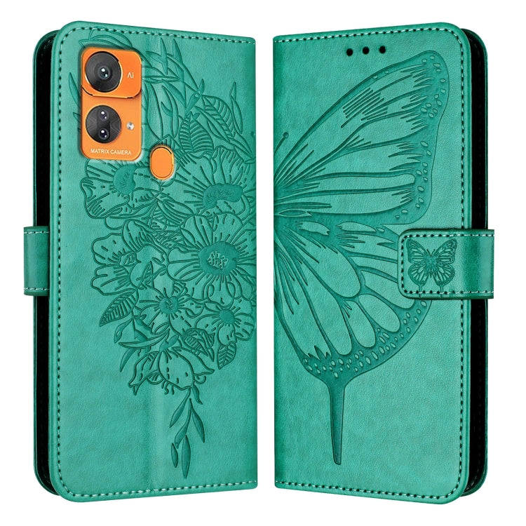 For Oukitel C33 Embossed Butterfly Leather Phone Case