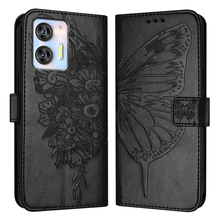 For Oukitel C36 / C35 Embossed Butterfly Leather Phone Case