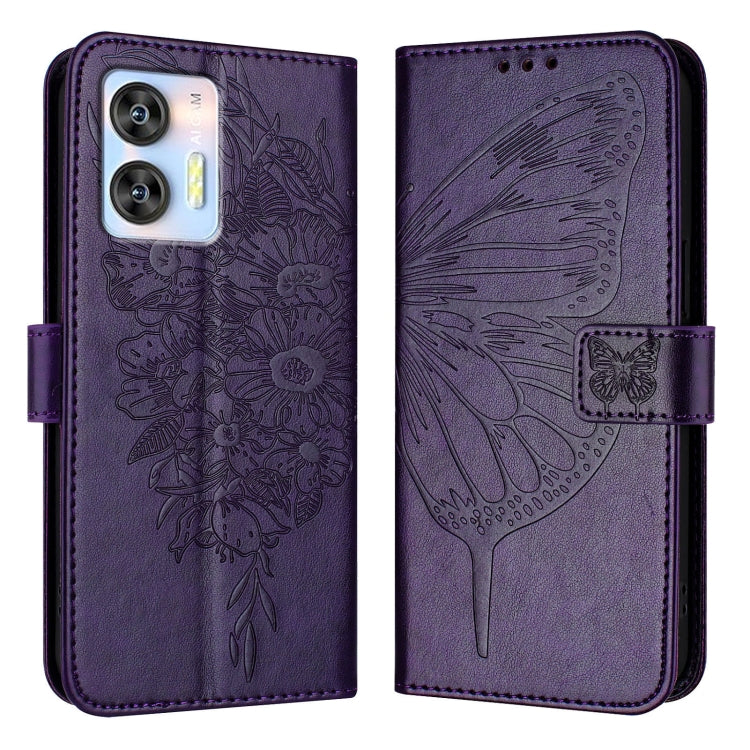 For Oukitel C36 / C35 Embossed Butterfly Leather Phone Case