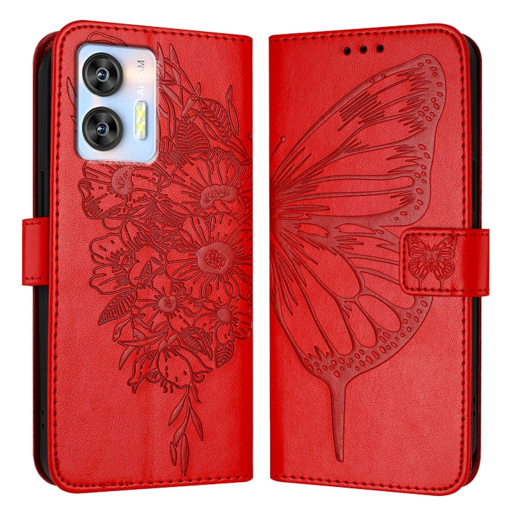 For Oukitel C36 / C35 Embossed Butterfly Leather Phone Case