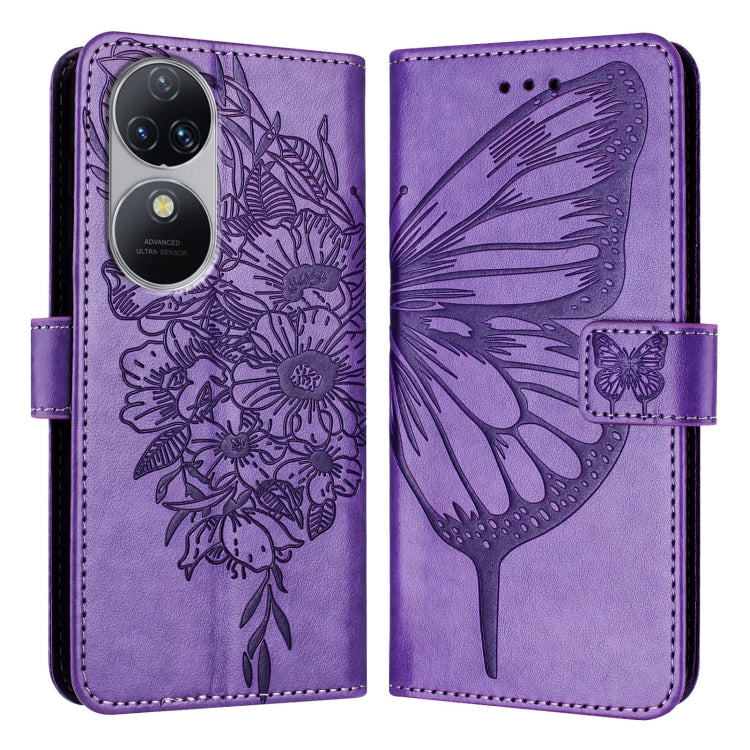 For Oukitel C38 Embossed Butterfly Leather Phone Case