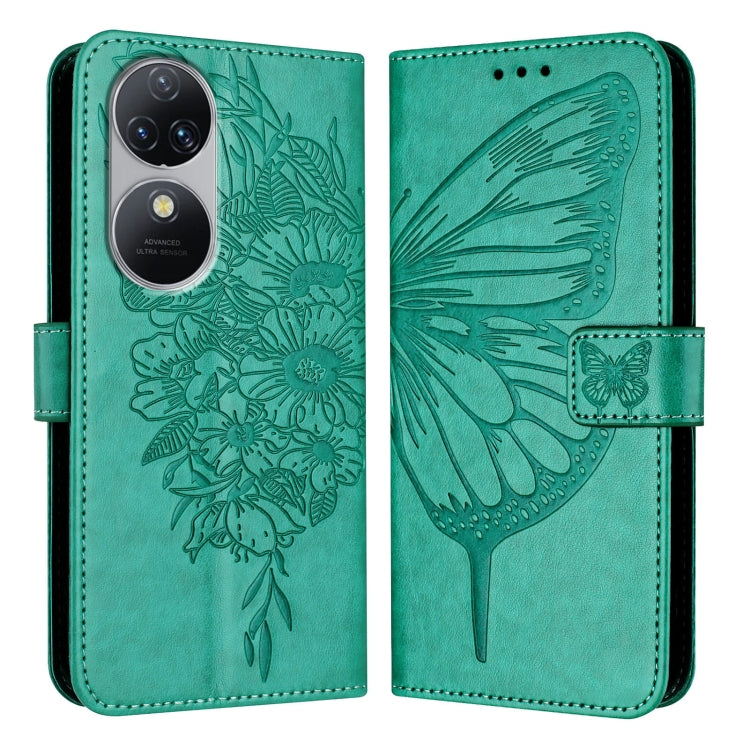 For Oukitel C38 Embossed Butterfly Leather Phone Case