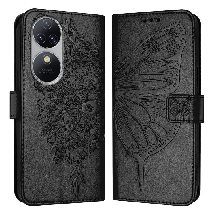 For Oukitel C38 Embossed Butterfly Leather Phone Case