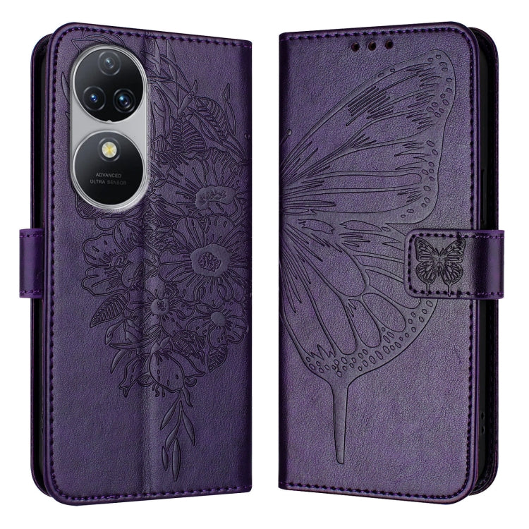 For Oukitel C38 Embossed Butterfly Leather Phone Case