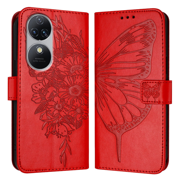 For Oukitel C38 Embossed Butterfly Leather Phone Case
