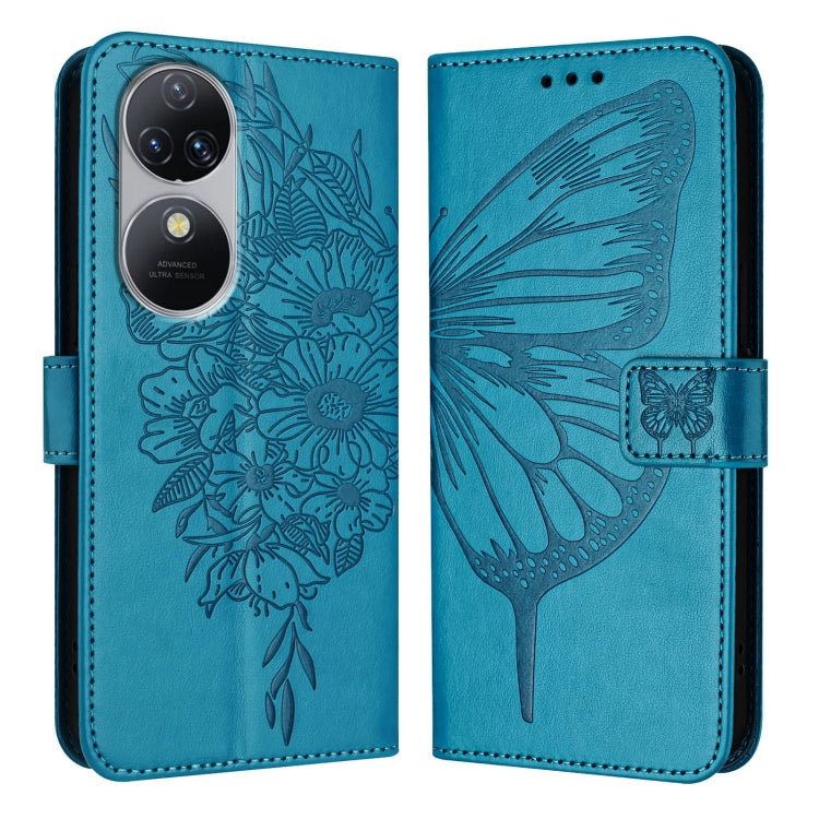 For Oukitel C38 Embossed Butterfly Leather Phone Case