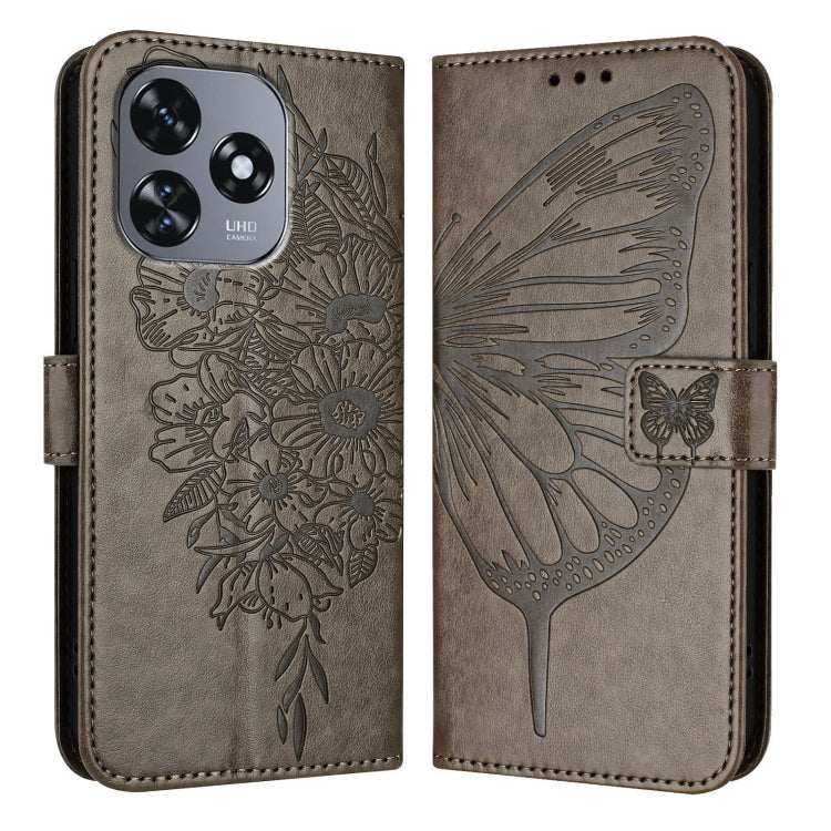 For Oukitel C51 Embossed Butterfly Leather Phone Case