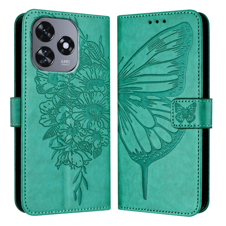 For Oukitel C51 Embossed Butterfly Leather Phone Case