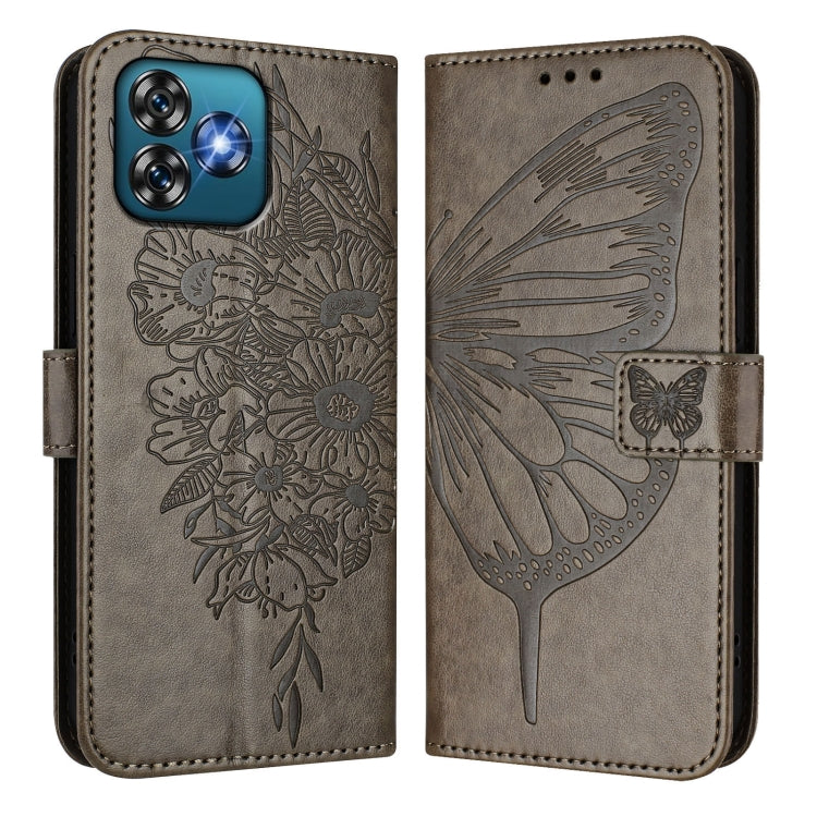 For Oukitel C53 Embossed Butterfly Leather Phone Case