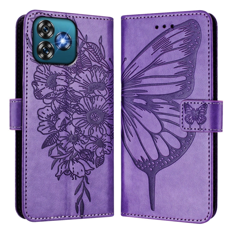 For Oukitel C53 Embossed Butterfly Leather Phone Case