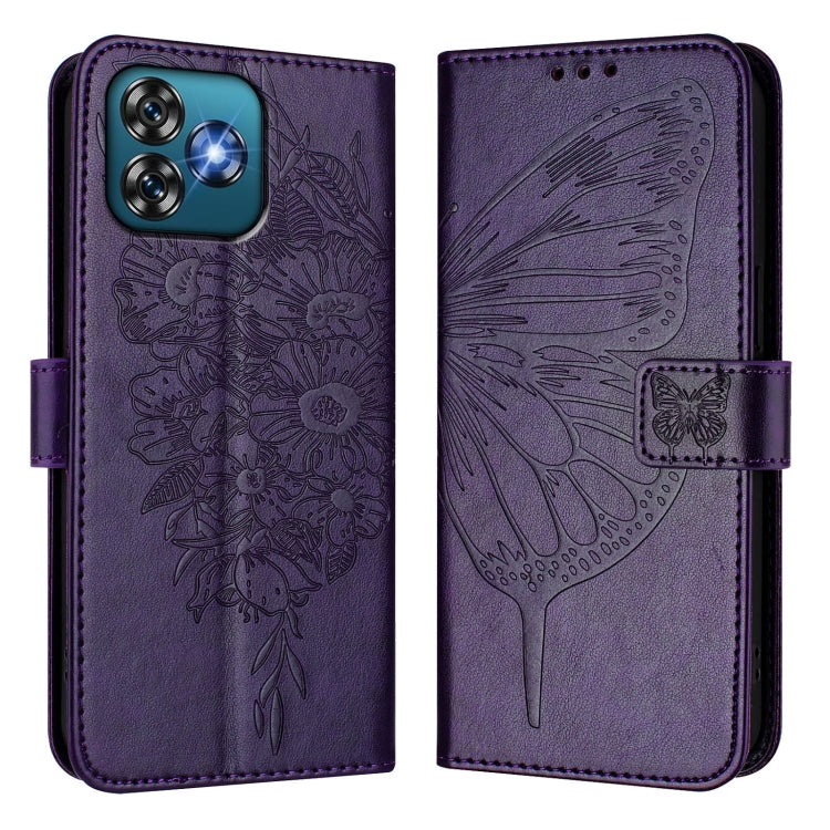 For Oukitel C53 Embossed Butterfly Leather Phone Case