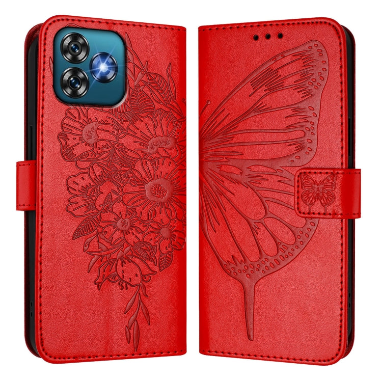 For Oukitel C53 Embossed Butterfly Leather Phone Case
