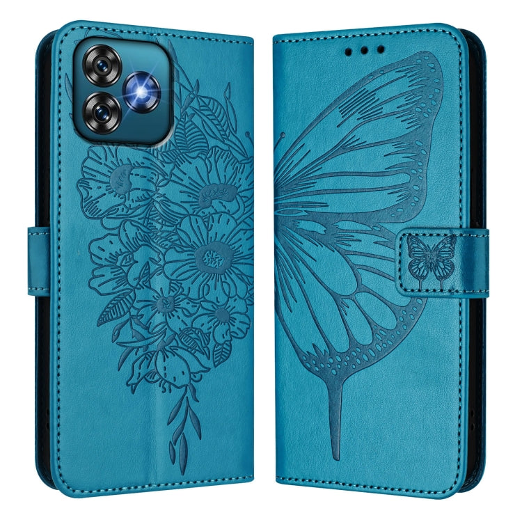 For Oukitel C53 Embossed Butterfly Leather Phone Case