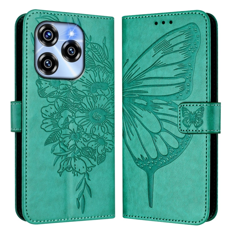 For Oukitel C50 Embossed Butterfly Leather Phone Case