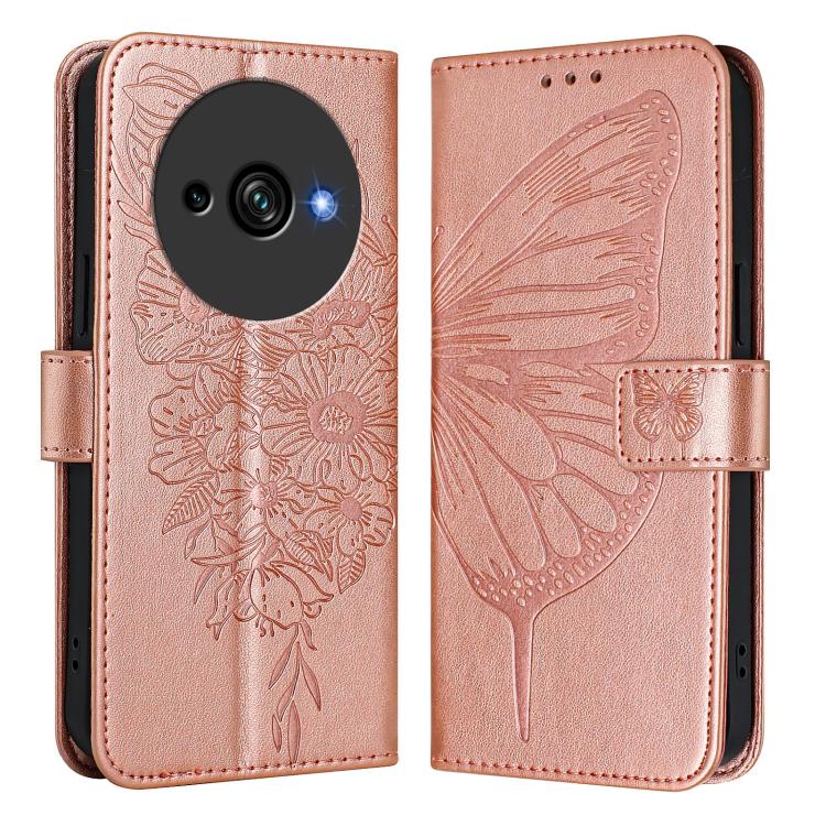 For Oukitel C59 / C59 Pro Embossed Butterfly Leather Phone Case