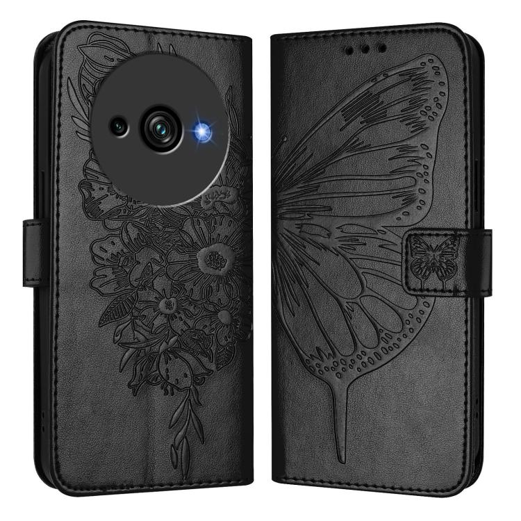 For Oukitel C59 / C59 Pro Embossed Butterfly Leather Phone Case