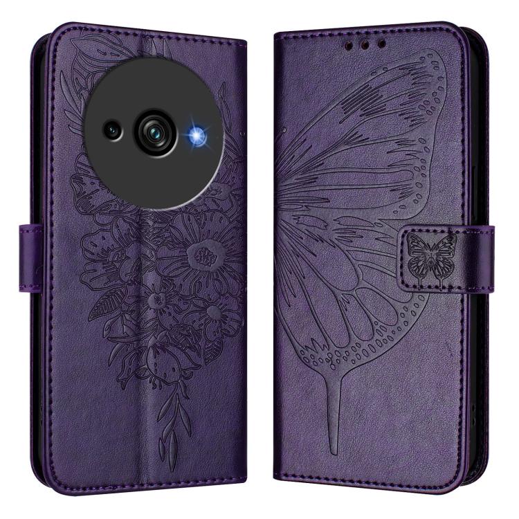 For Oukitel C59 / C59 Pro Embossed Butterfly Leather Phone Case