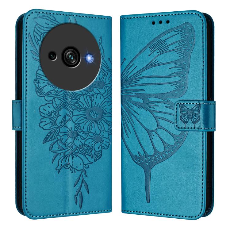 For Oukitel C59 / C59 Pro Embossed Butterfly Leather Phone Case