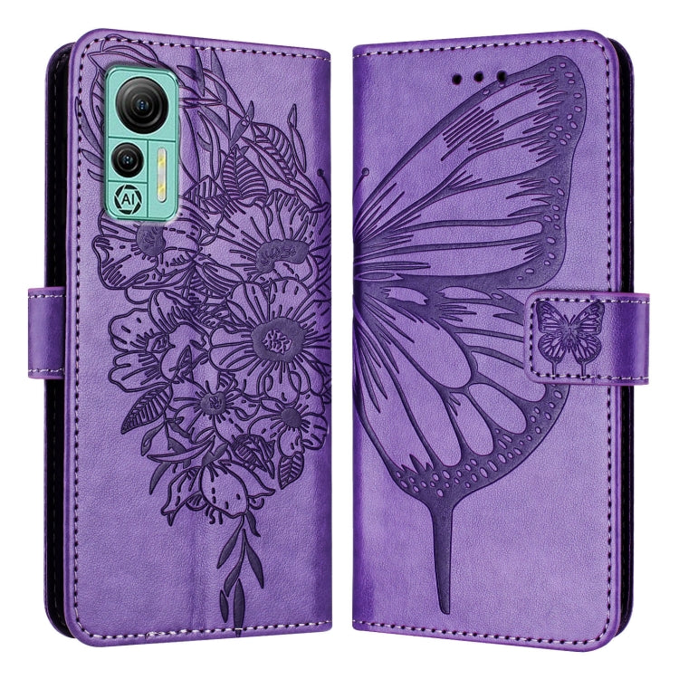 For Ulefone Note 14 Embossed Butterfly Leather Phone Case