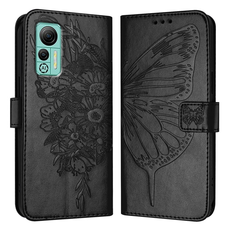 For Ulefone Note 14 Embossed Butterfly Leather Phone Case