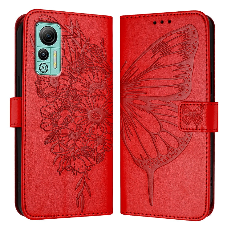 For Ulefone Note 14 Embossed Butterfly Leather Phone Case
