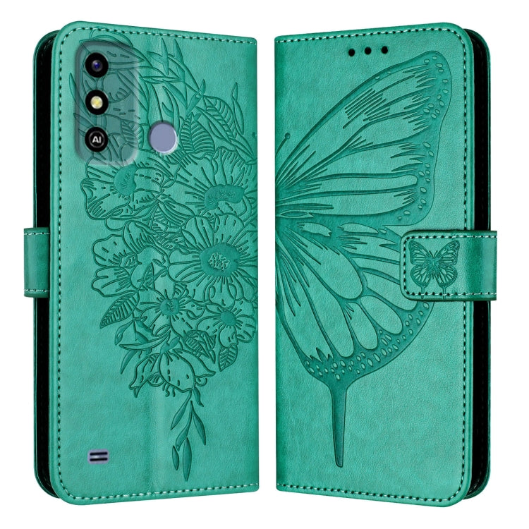 For ZTE Blade A53 Embossed Butterfly Leather Phone Case