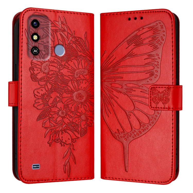 For ZTE Blade A53 Embossed Butterfly Leather Phone Case