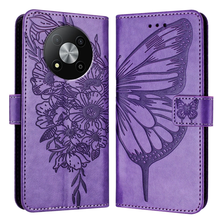 For ZTE Blade A73 5G Embossed Butterfly Leather Phone Case