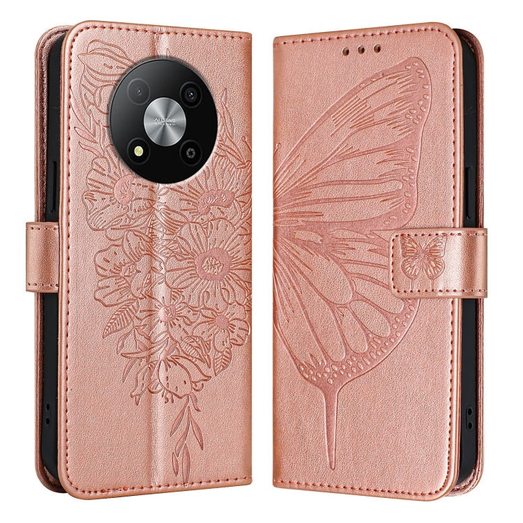 For ZTE Blade A73 5G Embossed Butterfly Leather Phone Case